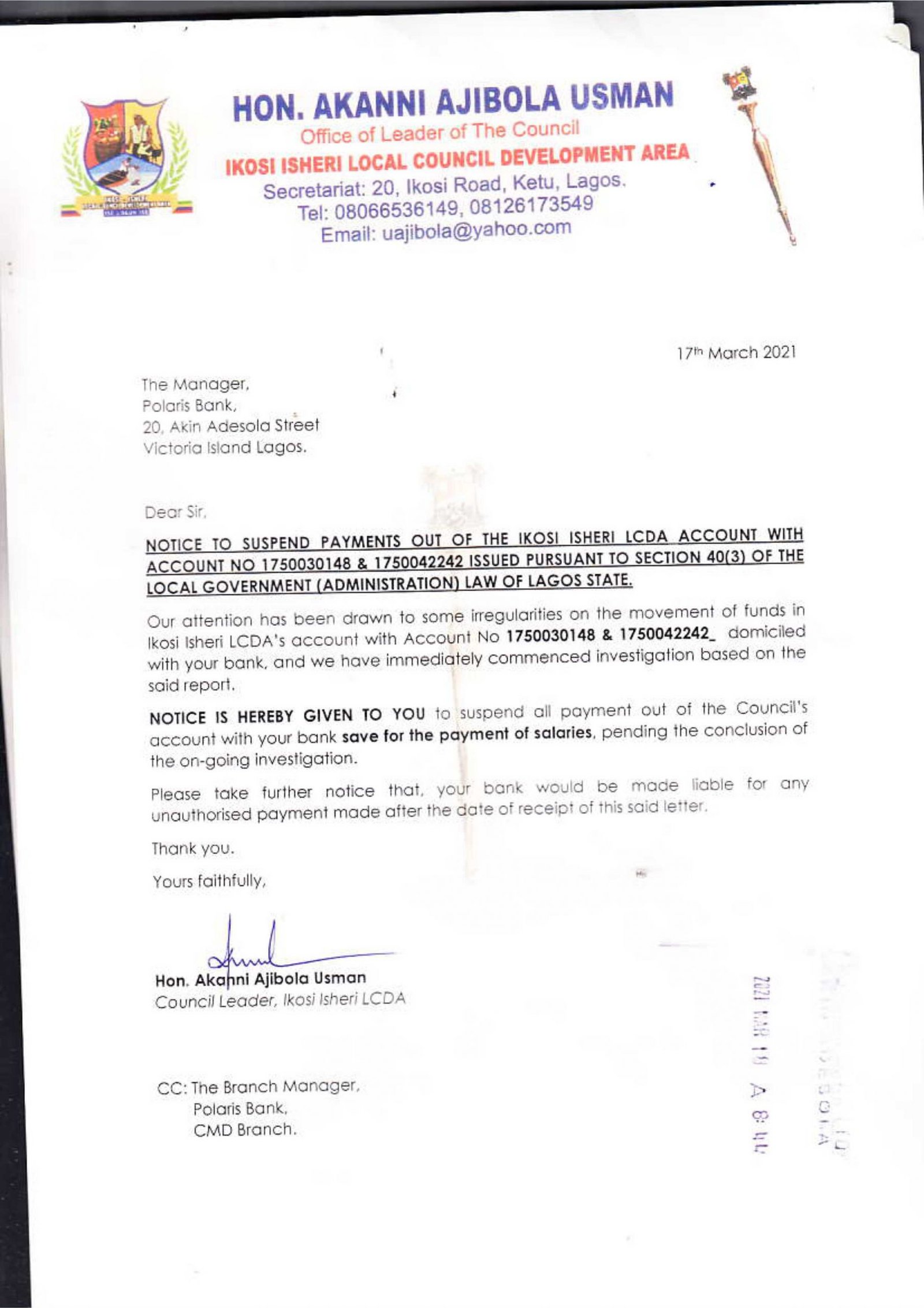 Ikosi-Isheri House Of Cards: How House Leader, Deputy Got Suspended, Legally