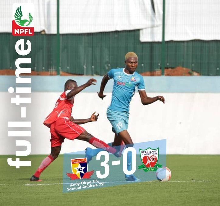 NPFL: Remo Stars Beats Heartland FC 3-0, Tops League Table