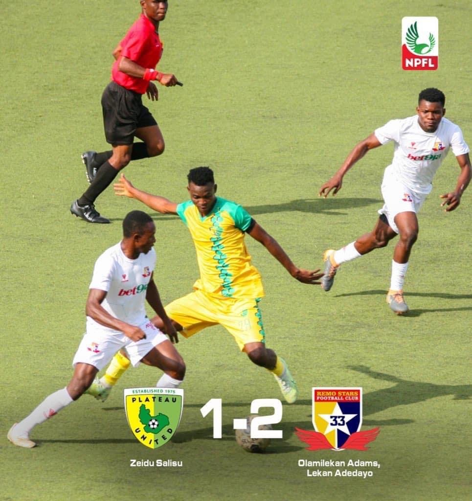 NPFL: Remo Stars In Title Chase,  Secures 2-1 Away Win in Jos