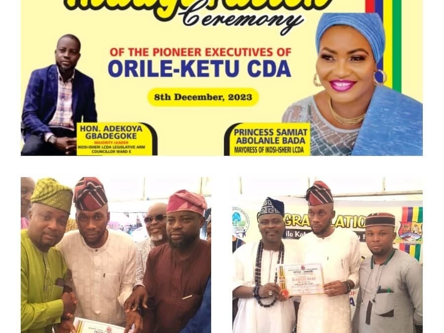 Mayoress Inaugurates Orile Ketu CDA Pioneer Executive Board
