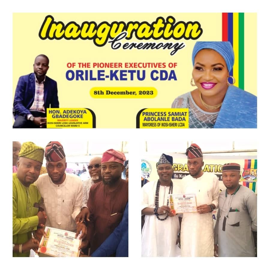 Mayoress Inaugurates Orile Ketu CDA Pioneer Executive Board