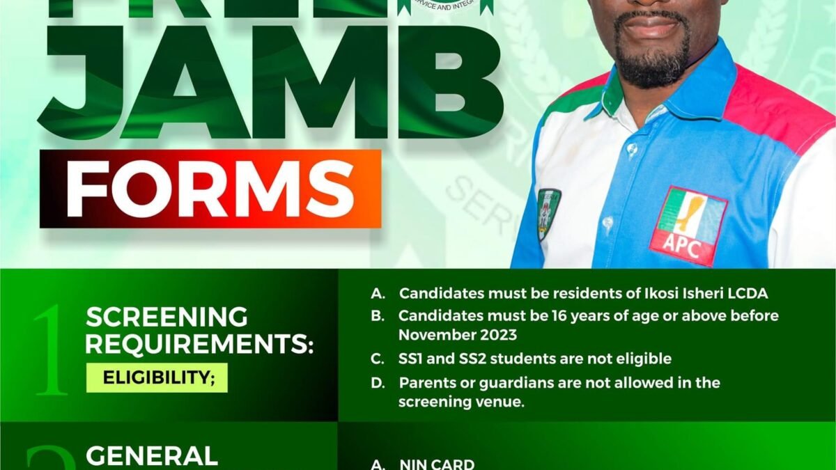 Prioritizing Education: Prince Bidemi Akintunde – Stainless Launches Free JAMB Form Initiative for Ikosi Isheri Students