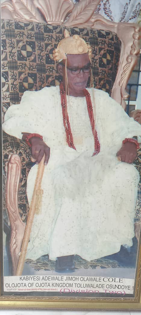 Ojota Monarch, HRM Olawale Cole Passes On